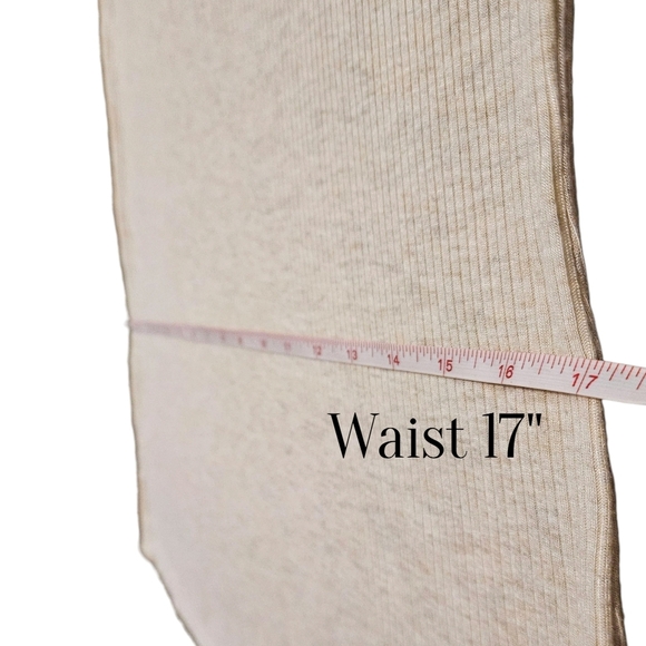 P.S. Kate Henley Tank Top M Beige Ribbed Knit Button Front Cottagecore Layering - Picture 8 of 9